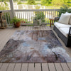 Piper Looms Chantille Abstract ACN2032 Taupe Machine Washable Area Rug Outdoor Lifestyle Image Feature