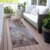 Piper Looms Chantille Abstract ACN2032 Taupe Machine Washable Area Rug Runner Outdoor Lifestyle Image Feature