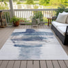 Piper Looms Chantille Abstract ACN2033 Blue Machine Washable Area Rug Outdoor Lifestyle Image Feature