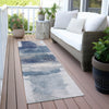 Piper Looms Chantille Abstract ACN2033 Blue Machine Washable Area Rug Runner Outdoor Lifestyle Image Feature