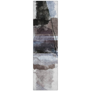 Piper Looms Chantille Abstract ACN2033 Brown Machine Washable Area Rug Runner Main Image
