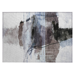Piper Looms Chantille Abstract ACN2033 Brown Machine Washable Area Rug Scatter Main Image