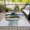 Piper Looms Chantille Abstract ACN2033 Green Machine Washable Area Rug Outdoor Lifestyle Image Feature