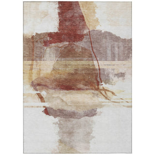 Piper Looms Chantille Abstract ACN2033 Terracotta Machine Washable Area Rug main image