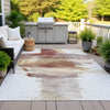 Piper Looms Chantille Abstract ACN2033 Terracotta Machine Washable Area Rug Outdoor Lifestyle Image Feature