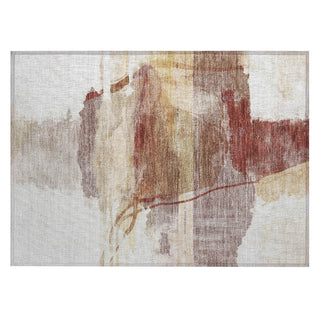 Piper Looms Chantille Abstract ACN2033 Terracotta Machine Washable Area Rug Scatter Main Image
