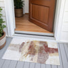 Piper Looms Chantille Abstract ACN2033 Terracotta Machine Washable Area Rug Scatter Outdoor Lifestyle Image Feature