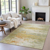 Piper Looms Chantille Abstract ACN2034 Aloe Machine Washable Area Rug Lifestyle Image Feature