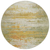 Piper Looms Chantille Abstract ACN2034 Aloe Machine Washable Area Rug Round Main Image