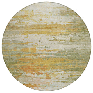 Piper Looms Chantille Abstract ACN2034 Aloe Machine Washable Area Rug Round Main Image
