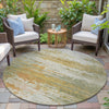 Piper Looms Chantille Abstract ACN2034 Aloe Machine Washable Area Rug Round Outdoor Lifestyle Image Feature