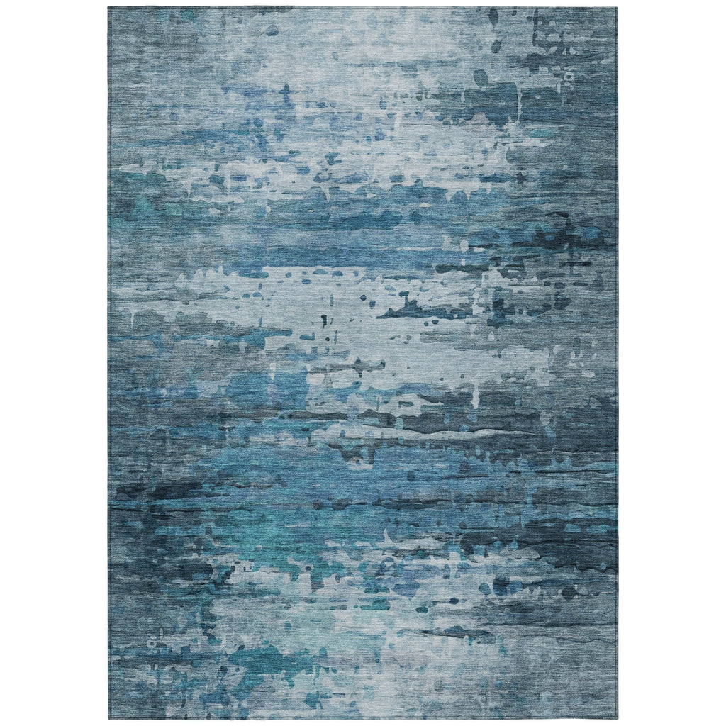 Piper Looms Chantille Abstract ACN2034 Blue Machine Washable Area Rug main image