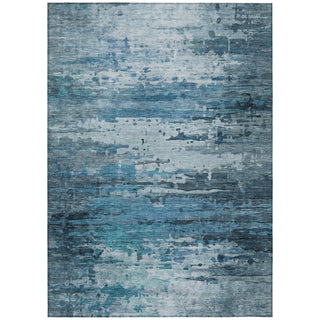 Piper Looms Chantille Abstract ACN2034 Blue Machine Washable Area Rug main image