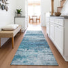 Piper Looms Chantille Abstract ACN2034 Blue Machine Washable Area Rug Runner Lifestyle Image Feature