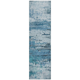 Piper Looms Chantille Abstract ACN2034 Blue Machine Washable Area Rug Runner Main Image