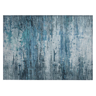 Piper Looms Chantille Abstract ACN2034 Blue Machine Washable Area Rug Scatter Main Image