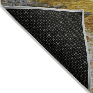 Piper Looms Chantille Abstract ACN2034 Copper Machine Washable Area Rug Backing Image