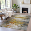 Piper Looms Chantille Abstract ACN2034 Copper Machine Washable Area Rug Lifestyle Image Feature