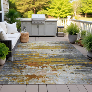 Piper Looms Chantille Abstract ACN2034 Copper Machine Washable Area Rug Outdoor Lifestyle Image Feature