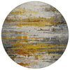 Piper Looms Chantille Abstract ACN2034 Copper Machine Washable Area Rug Round Main Image