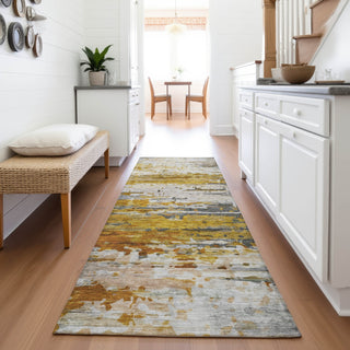 Piper Looms Chantille Abstract ACN2034 Copper Machine Washable Area Rug Runner Lifestyle Image Feature