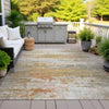Piper Looms Chantille Abstract ACN2034 Khaki Machine Washable Area Rug Outdoor Lifestyle Image Feature