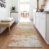 Piper Looms Chantille Abstract ACN2034 Khaki Machine Washable Area Rug Runner Lifestyle Image Feature