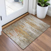 Piper Looms Chantille Abstract ACN2034 Khaki Machine Washable Area Rug Scatter Lifestyle Image Feature