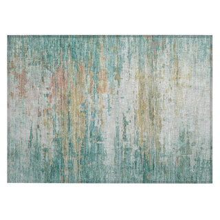 Piper Looms Chantille Abstract ACN2034 Teal Machine Washable Area Rug Scatter Main Image