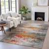 Piper Looms Chantille Abstract ACN2034 Terracotta Machine Washable Area Rug Lifestyle Image Feature