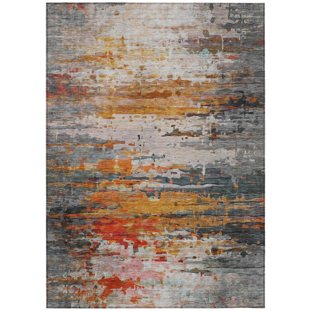 Piper Looms Chantille Abstract ACN2034 Terracotta Machine Washable Area Rug main image