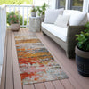 Piper Looms Chantille Abstract ACN2034 Terracotta Machine Washable Area Rug Runner Outdoor Lifestyle Image Feature