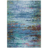 Piper Looms Chantille Abstract ACN2035 Blue Machine Washable Area Rug main image
