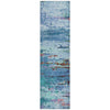 Piper Looms Chantille Abstract ACN2035 Blue Machine Washable Area Rug Runner Main Image