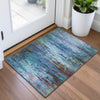 Piper Looms Chantille Abstract ACN2035 Blue Machine Washable Area Rug Scatter Lifestyle Image Feature