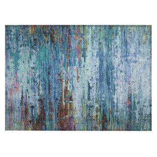 Piper Looms Chantille Abstract ACN2035 Blue Machine Washable Area Rug Scatter Main Image