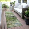 Piper Looms Chantille Abstract ACN2035 Green Machine Washable Area Rug Runner Outdoor Lifestyle Image Feature