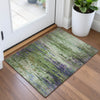 Piper Looms Chantille Abstract ACN2035 Green Machine Washable Area Rug Scatter Lifestyle Image Feature