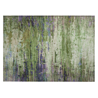 Piper Looms Chantille Abstract ACN2035 Green Machine Washable Area Rug Scatter Main Image