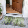 Piper Looms Chantille Abstract ACN2035 Green Machine Washable Area Rug Scatter Outdoor Lifestyle Image Feature