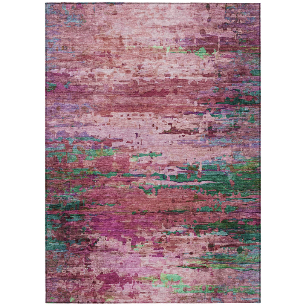 Piper Looms Chantille Abstract ACN2035 Pink Machine Washable Area Rug main image