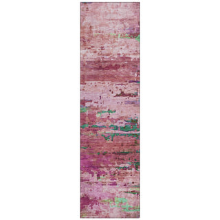 Piper Looms Chantille Abstract ACN2035 Pink Machine Washable Area Rug Runner Main Image