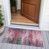Piper Looms Chantille Abstract ACN2035 Pink Machine Washable Area Rug Scatter Outdoor Lifestyle Image Feature