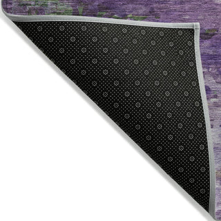 Piper Looms Chantille Abstract ACN2035 Purple Machine Washable Area Rug Backing Image