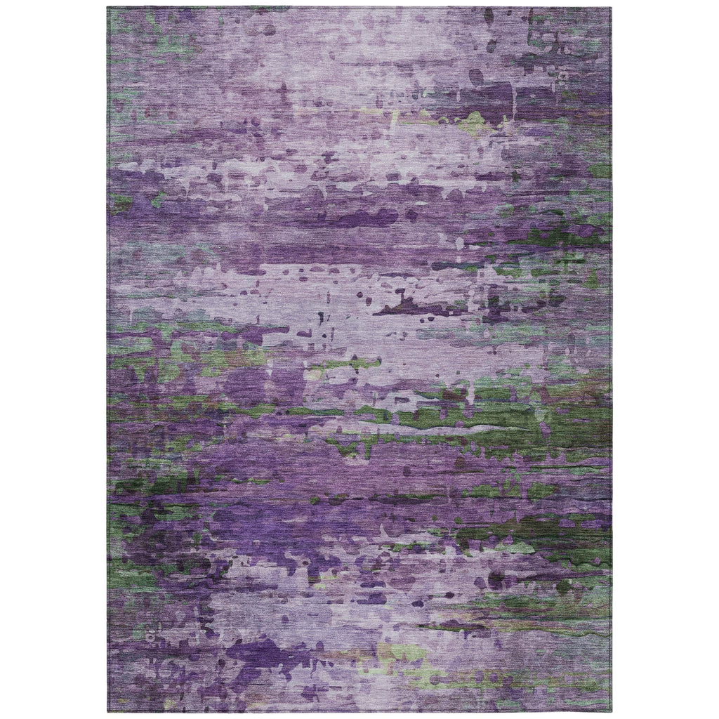 Piper Looms Chantille Abstract ACN2035 Purple Machine Washable Area Rug main image