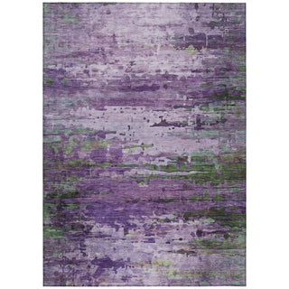Piper Looms Chantille Abstract ACN2035 Purple Machine Washable Area Rug main image