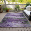 Piper Looms Chantille Abstract ACN2035 Purple Machine Washable Area Rug Outdoor Lifestyle Image Feature