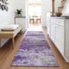 Piper Looms Chantille Abstract ACN2035 Purple Machine Washable Area Rug Runner Lifestyle Image Feature