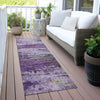 Piper Looms Chantille Abstract ACN2035 Purple Machine Washable Area Rug Runner Outdoor Lifestyle Image Feature