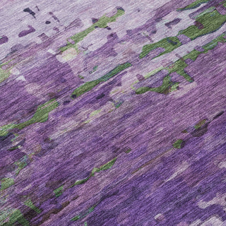 Piper Looms Chantille Abstract ACN2035 Purple Machine Washable Area Rug Swatch Image